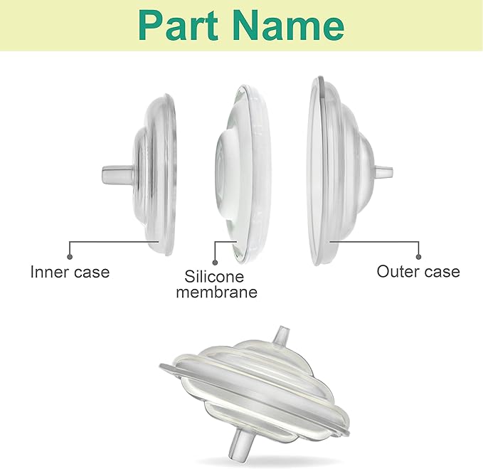 Maymom Backflow Protector Compatible with Spectra S2 S1, 9 Plus Breastpumps with Bonus Flange Adapters. Replacement Spectra Pump Parts Backflow Protector Silicone Diaphragm; 4 pc
