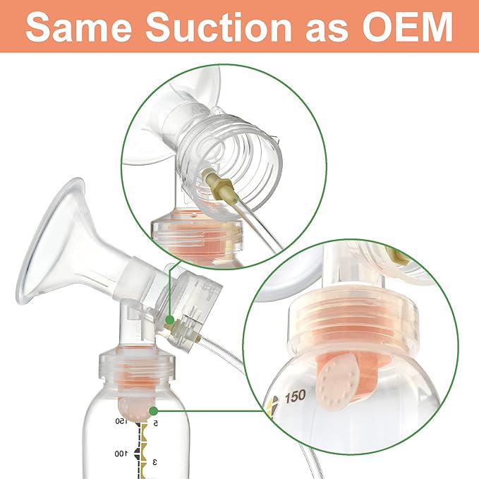 Maymom Breast Pump Kit Compatible with Medela Pump in Style Advanced Pump; 2xTwo-Piece 17mm Breastshield, 2 Valve, 4 Membrane, 2 Replacement Tubing; Replacement Part for Medela Shield, Valve