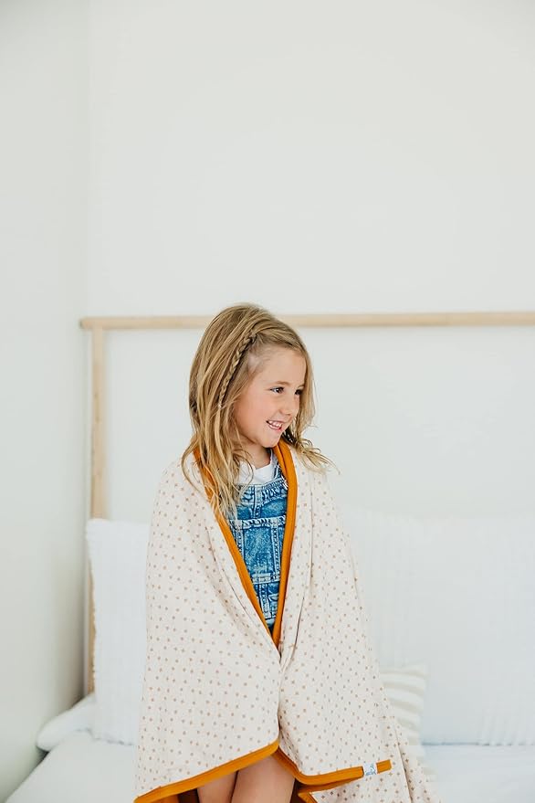 Copper Pearl Hunnie's Breathable Cozy Three-Layer Baby Blanket: Toddler Quilt for Boys and Girls | 46x46, Premium Polyester/Rayon