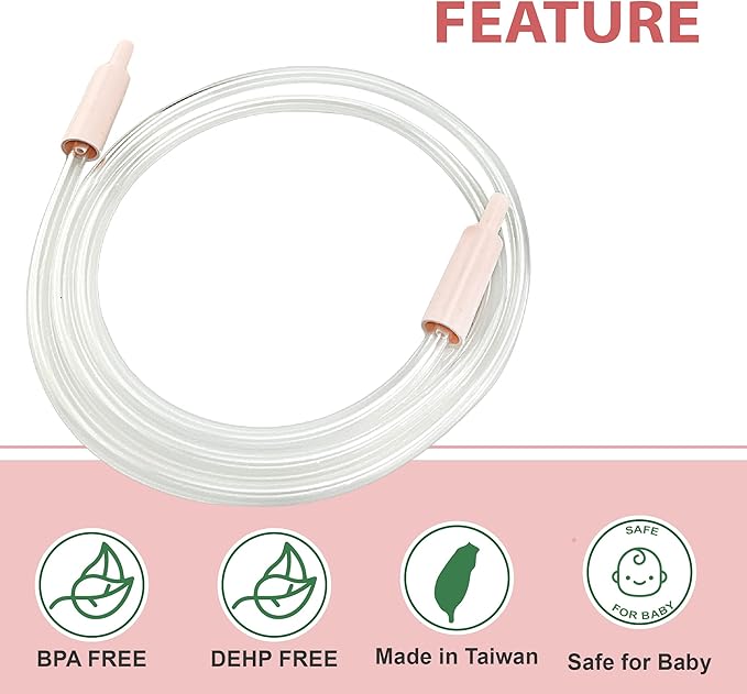 BabyShown Tubing Set Compatible with Zomee Z2 Double Electric Breast Pump. Replace Zomee Z2 Tubing, Z2 Replacement Part, NOT Original Zomee Tubing Set. BPA Free DEHP Free