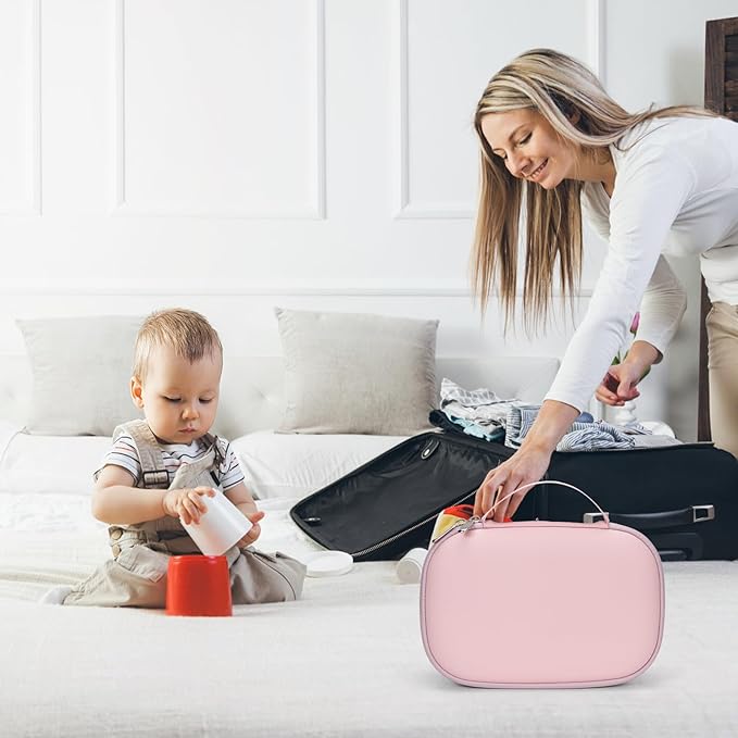 Breast Pumps Carrying Bag Compatible with Most of Wearable Breast Pumps, Hard Shell Wearable Breast Pump Bag with Waterproof Removable Tray, Breast Pump Storage Bag