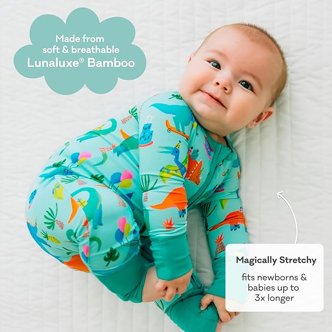 Little Sleepies Pajamas for Baby Boys & Girls, Viscose from Bamboo Baby Pajamas, Preemie & Newborn Sleepers, 2-Way Zipper PJs