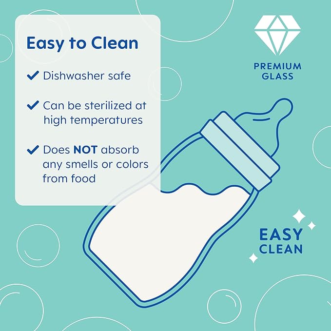 MAM Premium Glass Baby Bottles, Easy Switch Between Breast and Bottle, Feel Good Slow Flow, Newborn Essentials Must Have, 0+ Months, BPA Free, 6oz, Girl, 3 Pack