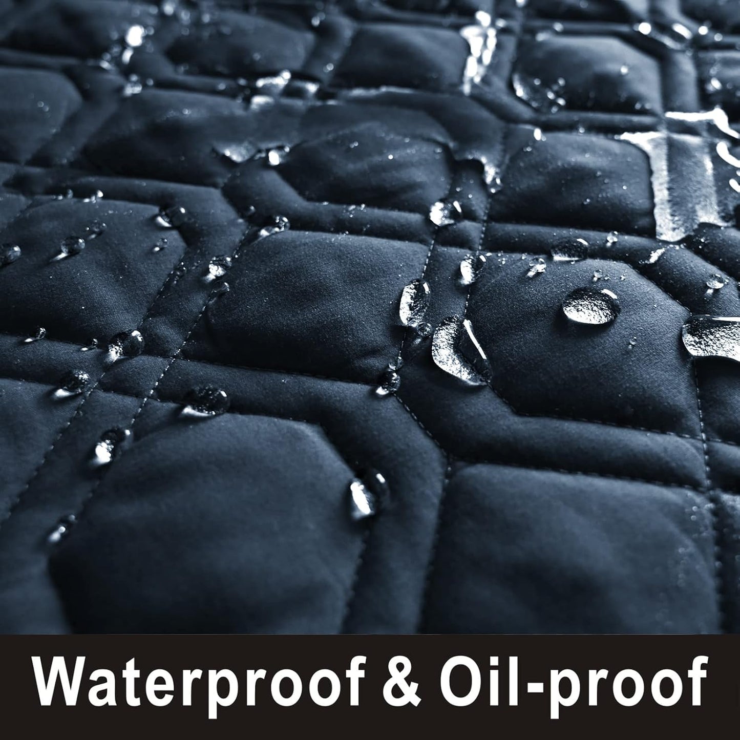 100% Waterproof Dog Bed Cover 30x70 inch Reversible Pad Reusable Camping Mat for Kids/Pet/Dog/Cat Washable Geometric Embroidery Blanket Patchwork Navy+Burgundy