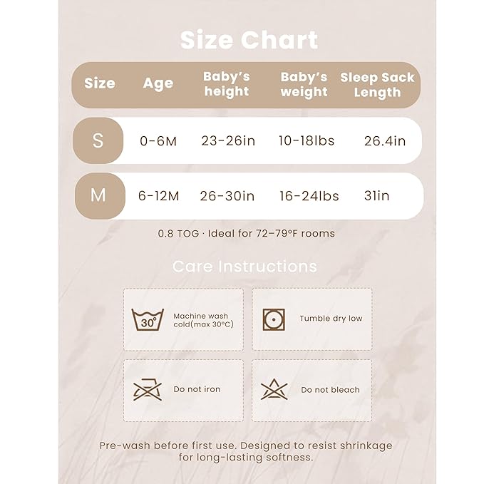 Konssy Muslin Baby Sleep Sack 0-6 Months 0.8 TOG, 2 Pack 100% Cotton Wearable Blanket for Babies, 2-Way Zipper Breathable Sleeping Sack Infant Toddler Essentials for Girls and Boys (Blossom, Pink)