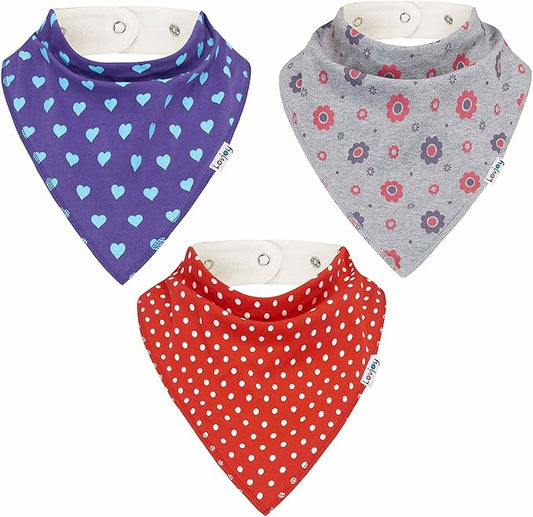 Lovjoy Large Bandana bibs - Special Needs Bibs - For Older Children, Youth and Adults - Practical, absorbent and Stylish
