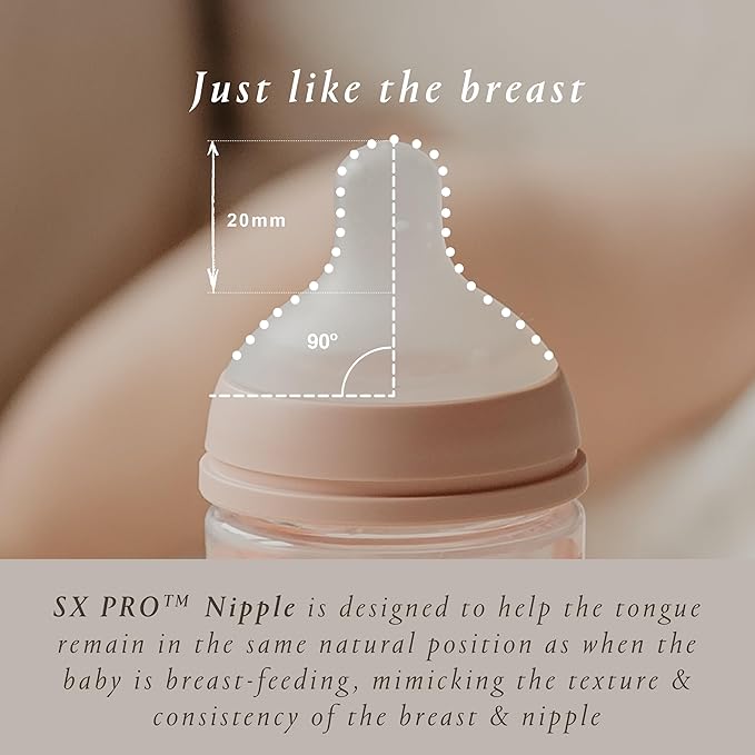 Suavinex Bonhomia Color Essence SX PRO Physiological Silicone Nipple, Pack of 2 Nipples, 0 Months, Slow Flow