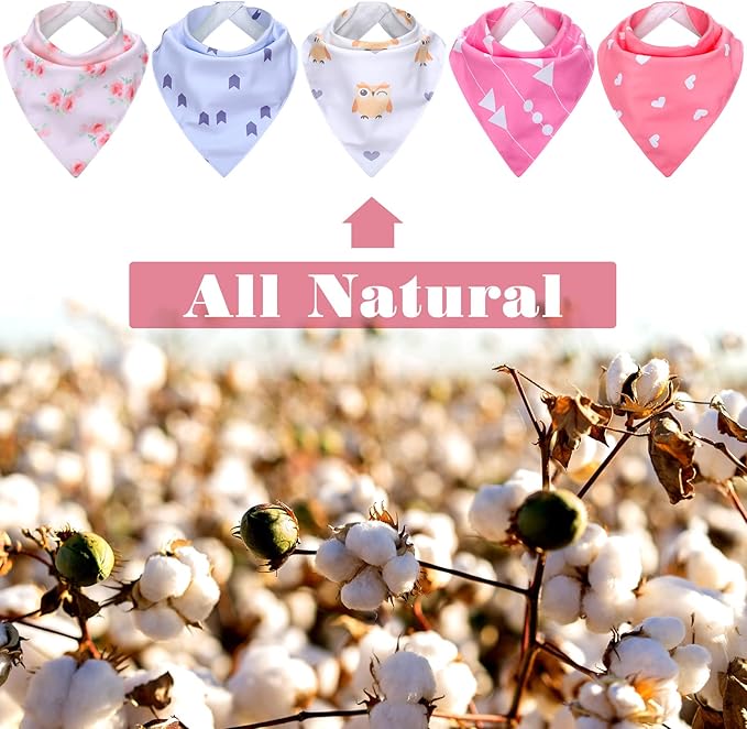 Janmercy 5 Pack Adult Drool Bandana Bibs Soft Adjustable Absorbent Christmas Drool Bibs for Christmas Special Needs Unisex Men Women