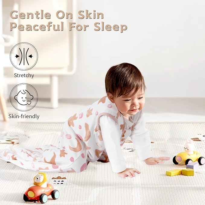 3 Pack Baby Sleep Sack 18-24 Months 100% Cotton TOG 0.5 Baby Sleeping Bag 2-Way Zipper Toddler Wearable Blankets Comfy Stretchy Summer Sleep Sacks