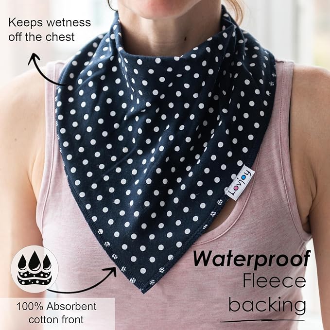 Lovjoy Large Bandana bibs - Special Needs Bibs - For Older Children, Youth and Adults - Practical, absorbent and Stylish