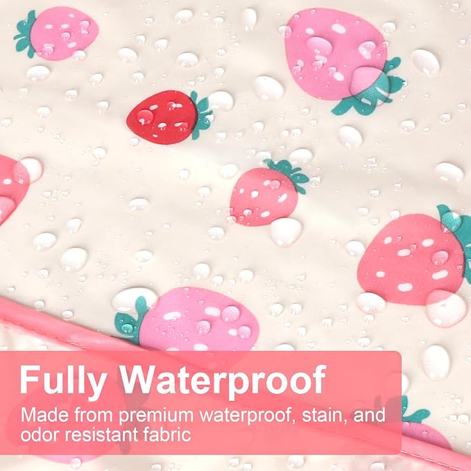 Accmor Baby Bibs, Waterproof Baby Toddler Bibs, Apron Smock Bib for Baby Boys Girls, Essential Must Have for Eating, Feeding