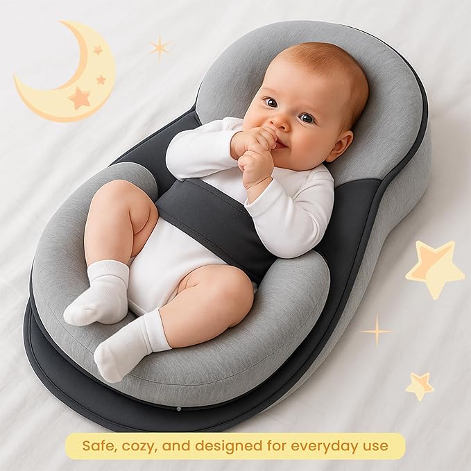 Inclined Baby Cushion – Soft & Supportive Pillow for Feeding and Playtime – Compact, Lightweight and Breathable Design