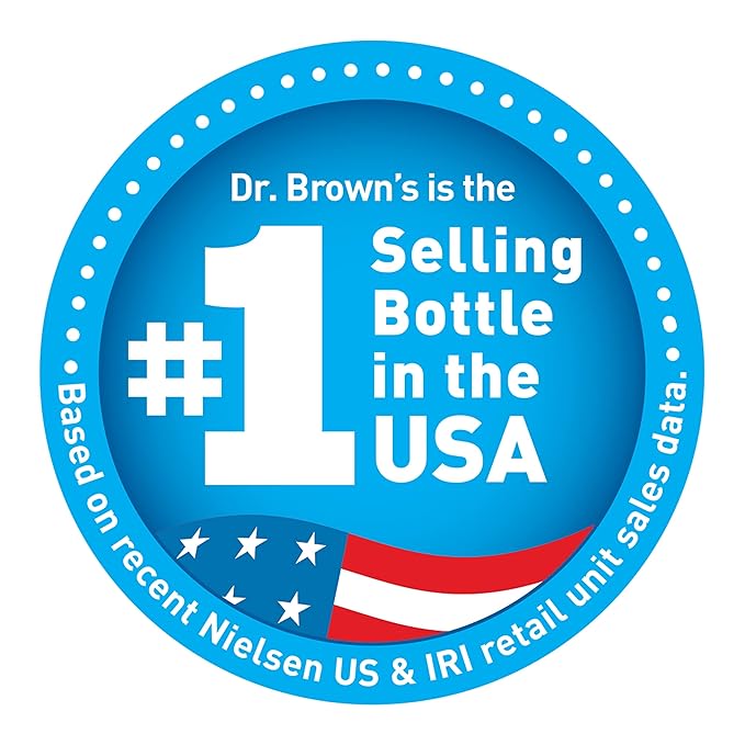 Dr. Brown's Anti-Colic Options+ Wide-Neck Sippy Bottle Starter Kit, 9oz/270mL, with Level 3 Medium-Fast Flow Nipple and Soft 100% Silicone Sippy Spout, Pink, BPA Free, 6m+