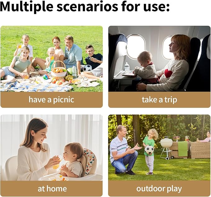 YOTIME Travel Bottle Brush Set, Auto-Open Rack & Vertical Brushs Drying Slots, 3 Brushes, Foldable Drying Rack, Dispenser, Travel Baby Essentials for On-The-Go Parents, Green