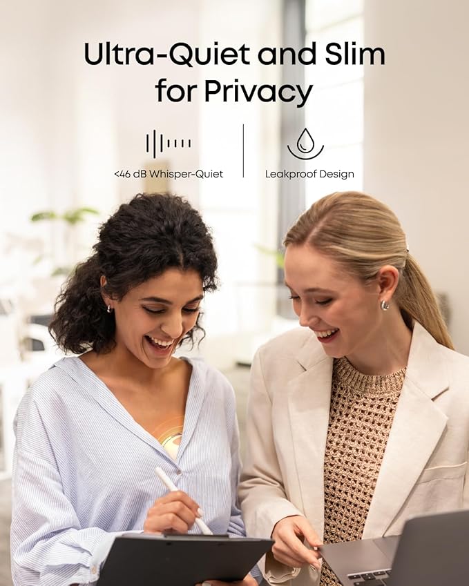 eufy Security Heated Breast Pump Hands-Free E20, Wearable with Innovative HeatFlow, 3 Heat Levels, Optimized Rhythm via App, Hospital-Grade Suction, Leakproof, Ultra-Slim and Quiet for in-Bra Use