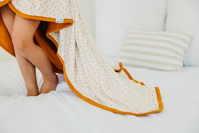 Copper Pearl Hunnie's Breathable Cozy Three-Layer Baby Blanket: Toddler Quilt for Boys and Girls | 46x46, Premium Polyester/Rayon