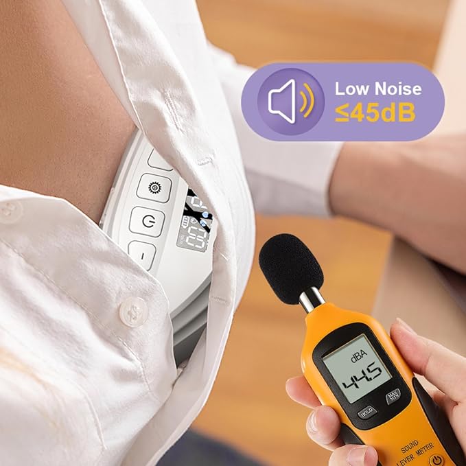 ROMO-GLE/21 Breast Pump Hands Free, Wearable Breastfeeding Pump, Electric Breast Pumps with 3 Modes & 8 Suction Levels, Smart Display, Leak-Proof Design & 3 Flange Inserts(17mm, 19mm, 21mm), 1 Pcs