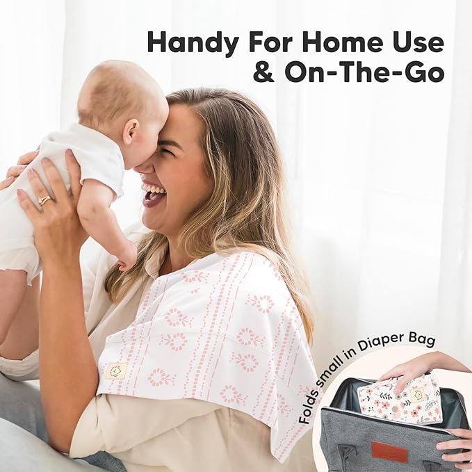 Organic Burp Cloths Baby Boy, Girl - 6-Pack Large Cotton Burping Cloths for Babies, Spit Up Rags, Super Absorbent, Ultra Soft Newborn Rag, Gender Neutral, Machine Washable, Durable(Pets & Paws)