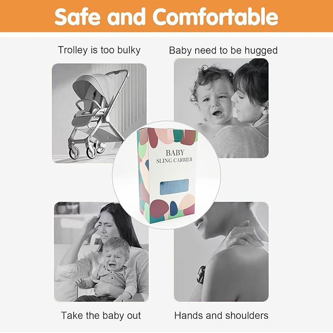 Baby Sling Carrier,Toddler Carrier,Upgraded 2025 Baby Sling with 4 Adjustable Straps(10-30lbs),Lightweight,Portable and One Size Fits All(Star)
