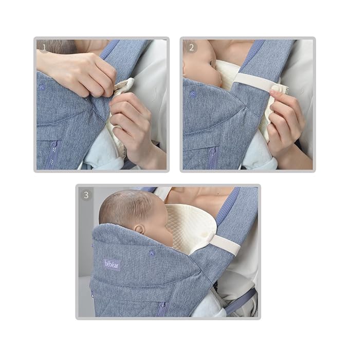 Bebamour Drool and Teething Reversible Cotton Pad For All Carry Positions Baby Carrier White Drool Bib For Boys & Girls（White）