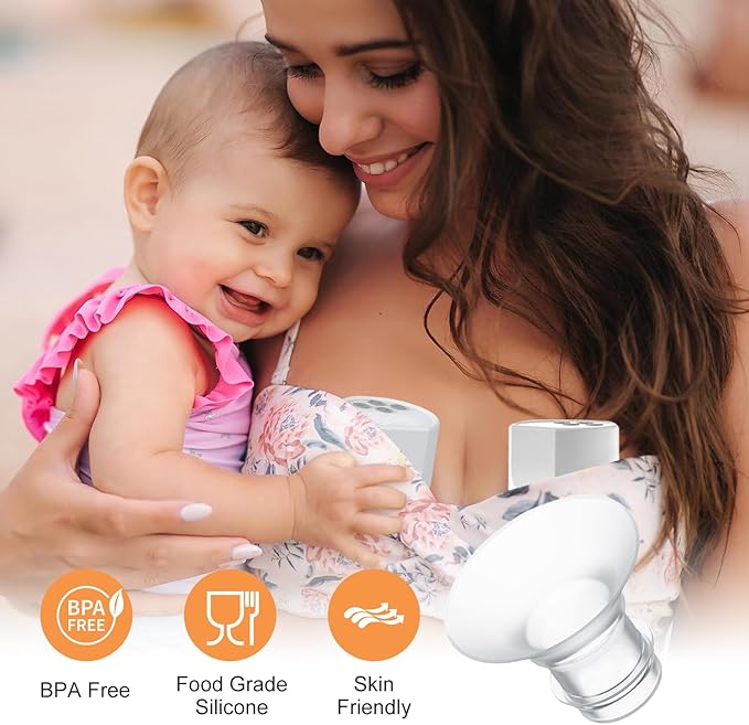 Flange Insert 15/17mm 8PCS Compatible with 24mm Flange/Shield of Most Pumps,Suitable for Momcozy/Medela/Spectra/TSRETE/Paruu Wearable Breast Pump,Reduce 24mm Tunnel Down to Correct Size,4pc/Size