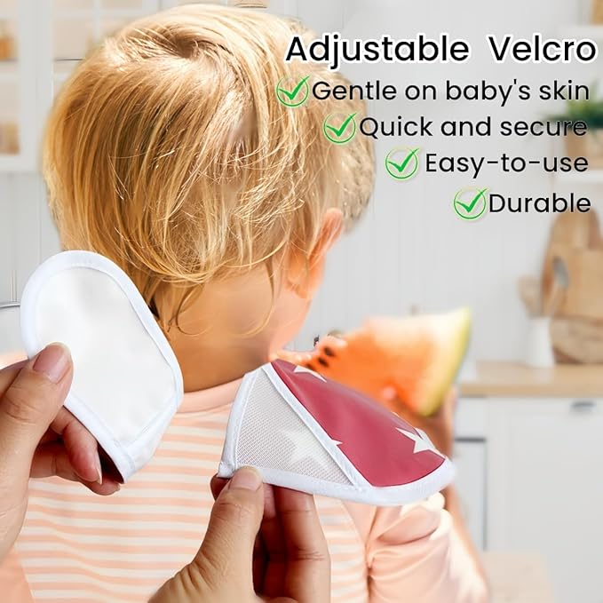 TSD Baby Bibs Waterproof Feeding Bibs 5pack Adjustable Mealtime Poctet Bib for Newborn Toddler Infant Easy Clean Durable Baby Essentials Shower Gift