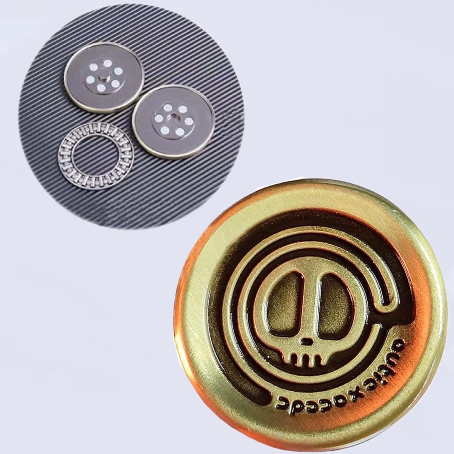 Haptic Coin Fidget Slider Metal EDC Fidget Clicker Office Fidget Toys for Adults ADHD Autism Sensory -Yellow