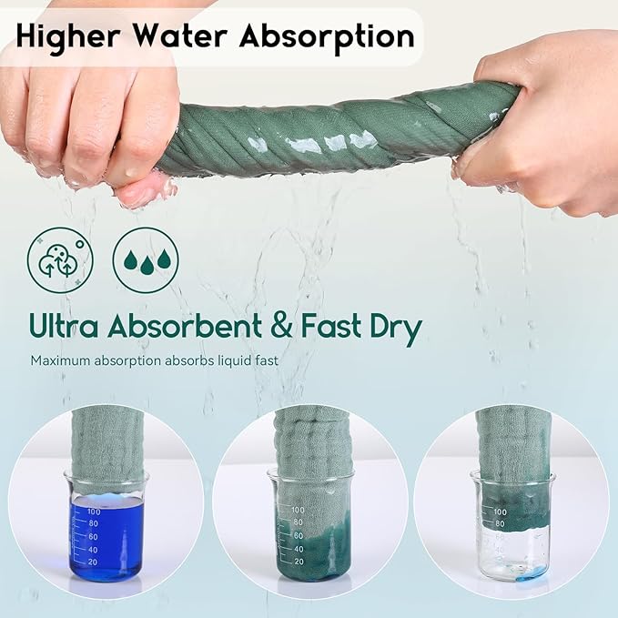 Muslin Baby Washcloths 6 Pack, 100% Cotton Wash Cloths for Babies, Large 12''X12'' Burp Cloths Absorbent and Soft for Newborn Infants Kids Boys Girls - Multicolor