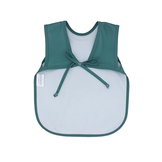 BapronBaby Minimalist Pine Bapron - No Neck Tie Safer Bib for Baby & Toddler - Soft Waterproof Stain Resistant - Machine Washable - Sz Preschool 3-5yrs