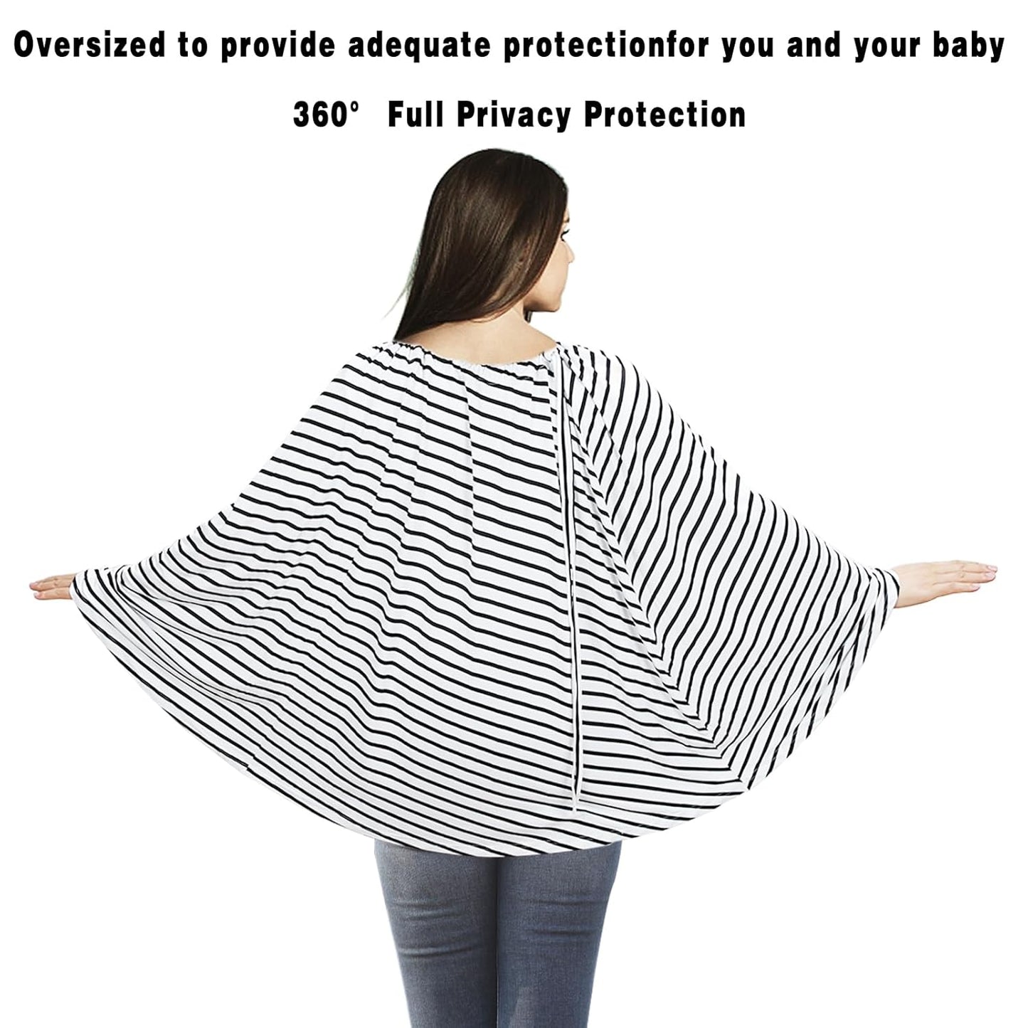 Breastfeeding Cover - Soft Breathable Nursing Poncho - Free View - Multi Use - Newborn Essentials
