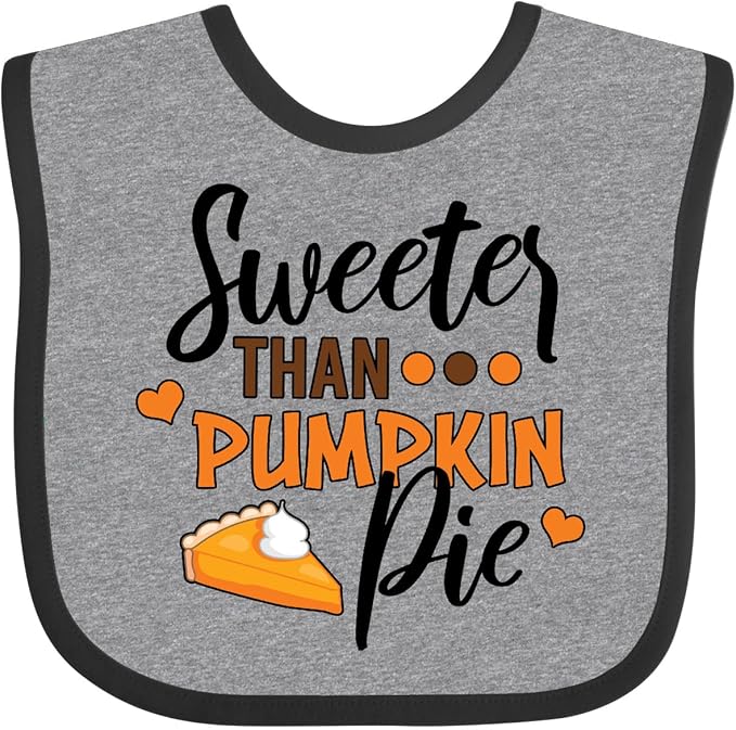 inktastic Thanksgiving Sweeter Than Pumpkin Pie Baby Bib