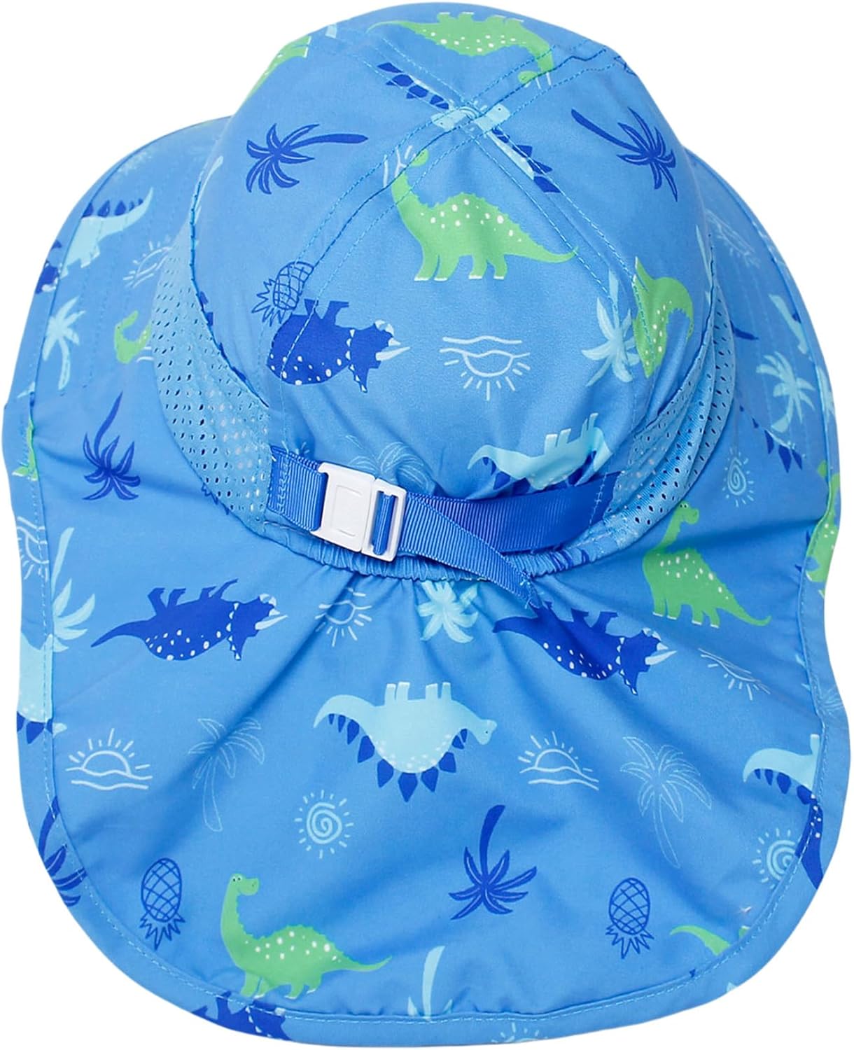 CHUNG Baby Sun Protection Hat Summer Toddler Adjustable UPF 50+ Wide Brim Neck Flap Beach Caps Boys Girls 1-12 Years Kids