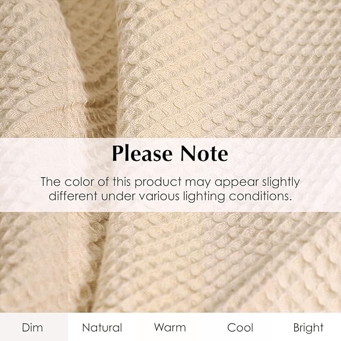 Salt Earth GOTS Certified 100% Organic Cotton Throw Blanket, 90" X 90" Waffle Blankets & Throws for Bed, Throw Blanket for Couch, Modern and Cozy Blanket, All Season, Comfy & Soft Blanket (Parchment)