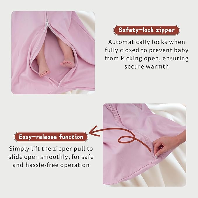 Baby Sleep Sack 12-18 Months Baby Wearable Blanket 100% Cotton TOG 0.5 2-Way Zipper Newborn Sleeping Bag, 3 Pack Comfy Lightweight Sleep Sacks for Babies