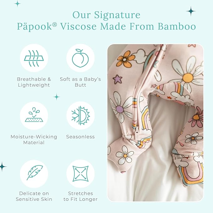 Posh Peanut Convertible Baby Sleepers - Girls Footless Baby Pajamas with 2 Way Zipper for Easy Diaper Changes