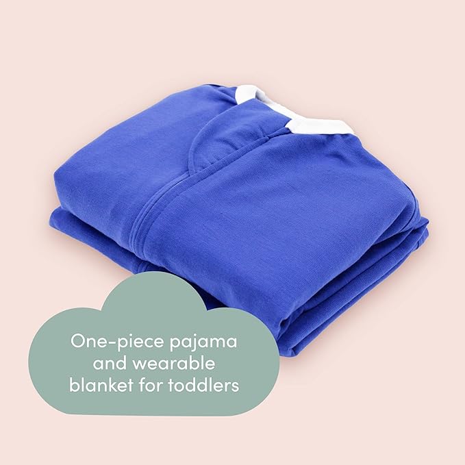 SleepingBaby Flying Squirrel Toddler Pajamas with Practical Zipper for Quick Diaper Changes and Travel Comfort - Navy - 4-5T