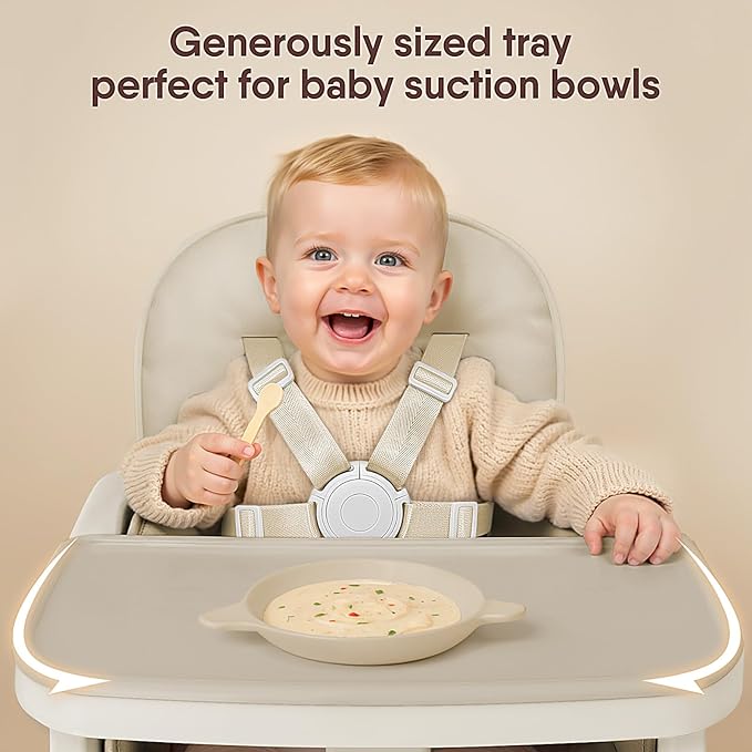 3-in-1 Portable Baby High Chair for Babies and Toddlers, Convertible Easy Clean Infant Foldable Highchair with Adjustable Legs & Dishwasher Safe Tray, Beige