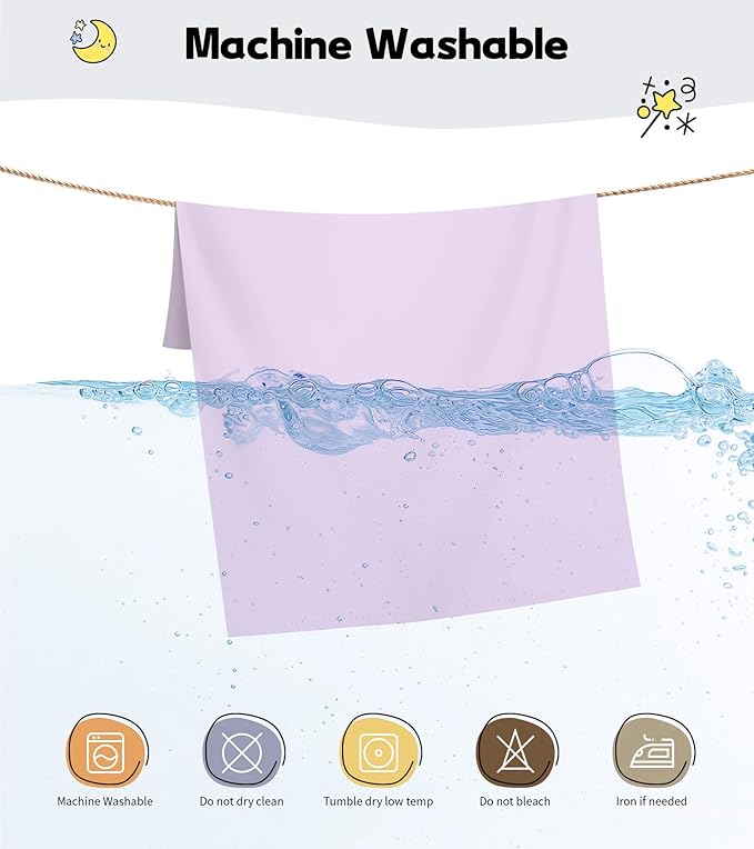 Deep Dream 100% Cotton Toddler Pillowcases Set of 2, 13x18 Inches Fits Baby Pillow Sized 12x16, 13x18, 600 Thread Count Cotton Small Travel Kids Pillow Case Covers with Envelope Closure, Lavender