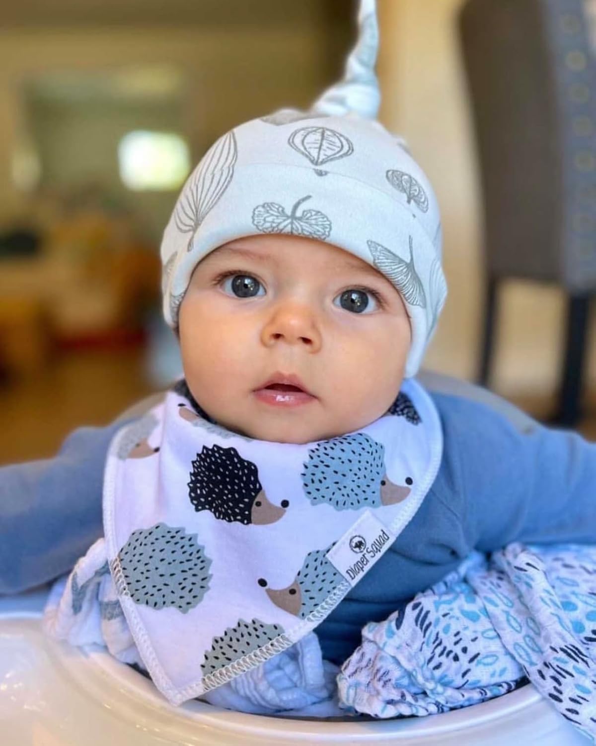 DiaperSquad's Baby Bibs for Drooling and Teething, Bibs for Boys, Baby Girl - Solid Cotton Baby Drool Bibs