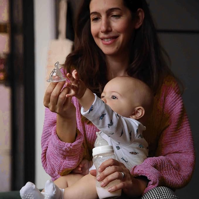 Minbie 9 - Months + Breastfeeding Baby Bottle - Anti Colic & Reflux, PPSU BPA Free