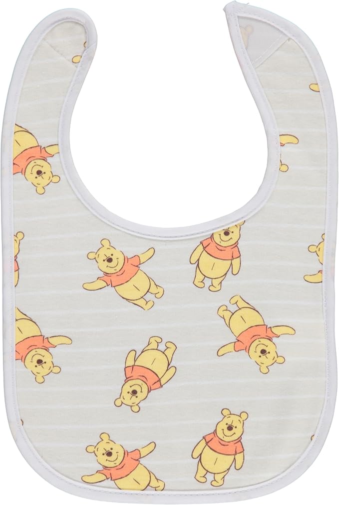 Disney 10-Pack Mickey Mouse Baby Bibs – Ten Soft, Absorbent, and Adjustable Cotton Bibs for Mess Free Meals