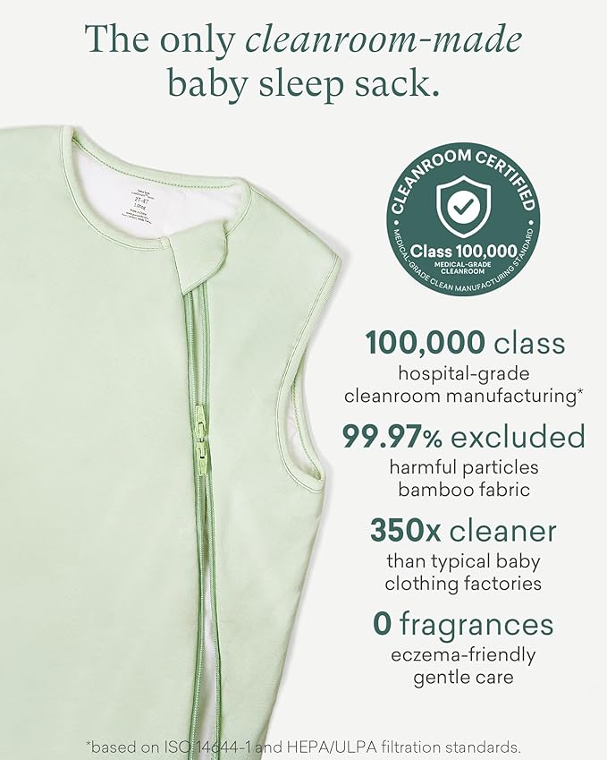PurComfy Supersoft Sleep Sack 0.5 TOG, Premium Bamboo Viscose Sleeping Bag Thin Baby Wearable Blanket 2-Way Zipper Sleep Sack