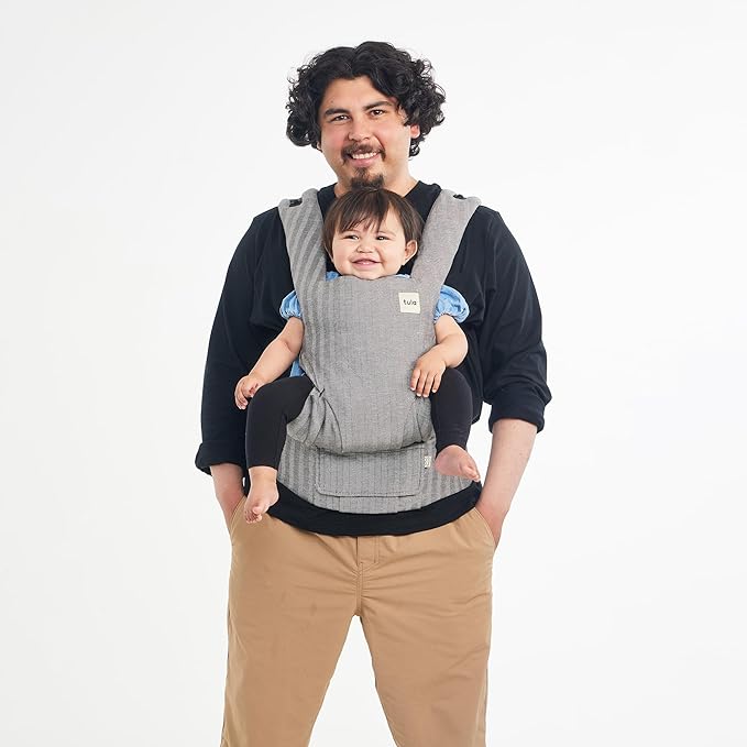 Baby Tula Explore Carriers - Breathable Baby Carrier Newborn to Toddler - Adjustable Toddler Carrier - Multiple Ergonomic Positions Front and Back - Ergonomic Fit for 7-45 lb - Linen, Ash