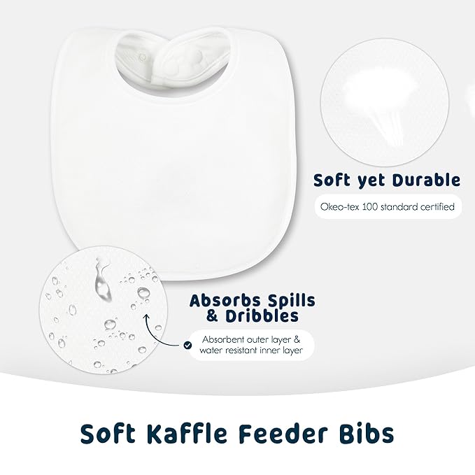 Tiny Twinkle 8 Pack Baby Bibs for Drooling and Teething – Waterproof & Absorbent Bibs for Baby Girl & Boy, Machine Washable Infant Bib Set for Newborns and Toddlers (Girl Sherbet 8-Pack)