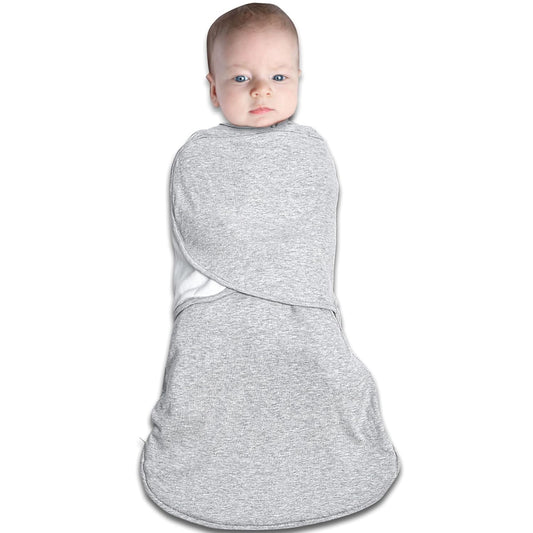 Baby Sleep sack Swaddle,Sleep Sack 3-6 Months,3-Way Adjustable Wearable Transition Swaddles Blanket Boy And Girl,100% Cotton,TOG 1.0(Grey)