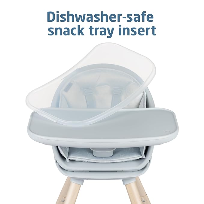 Maxi-Cosi Moa 8-in-1 High Chairs for Babies and Toddlers, Machine Washable Infant High Chair, Compact, Convertible High Chair Lightweight Design, Classic Slate