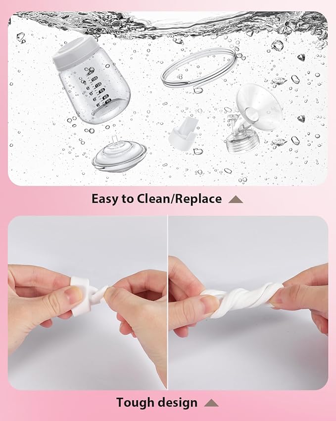 Breast Pump Parts Compatible with Spectra S1/S2/9 Plus, Not Original Accessories, Full Set Replacements Include 21mm Flanges, Valves, Backflow Protectors (Duckbills Included), Tubings and Bottles
