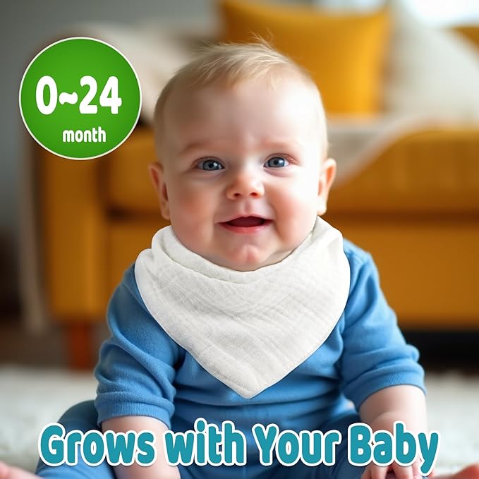 Baby Bibs Muslin Drool Teething Drooling Bibs for Baby Girl Boy Muslin Cotton