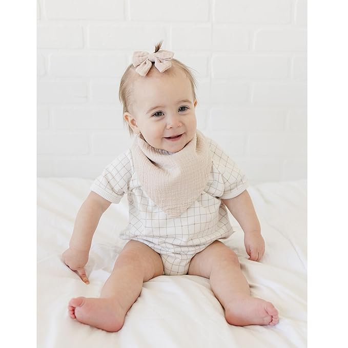 8-Pack Muslin Baby Bandana Drool Bibs – Soft & Absorbent 100% Cotton Teething and Drooling Essentials for Boys, Girls, Newborns & Toddlers