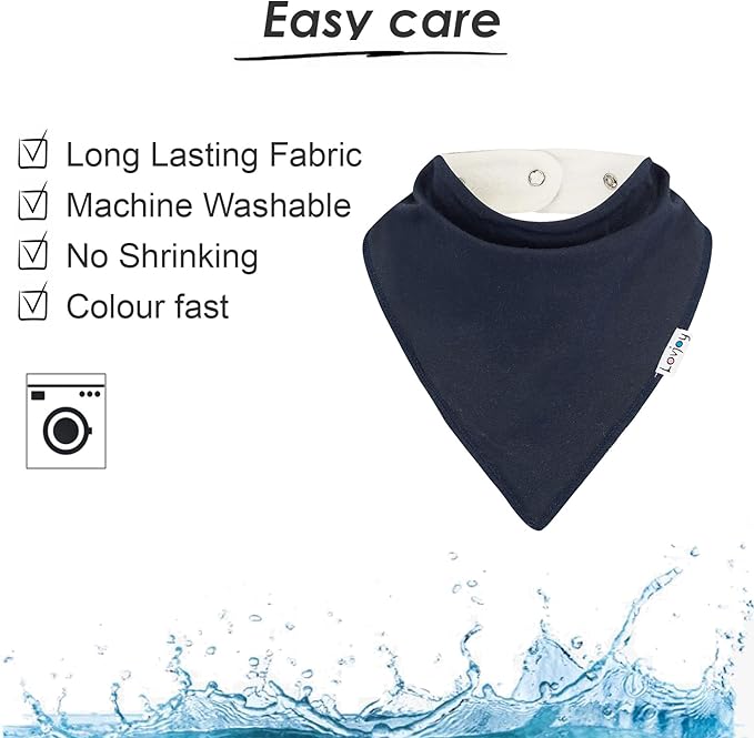 Lovjoy Large Bandana bibs - Special Needs Bibs - For Older Children, Youth and Adults - Practical, absorbent and Stylish